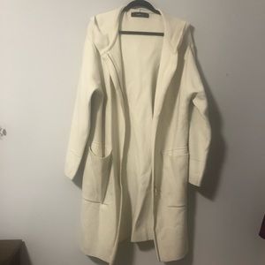 Zara Cream Knit Long Sweater